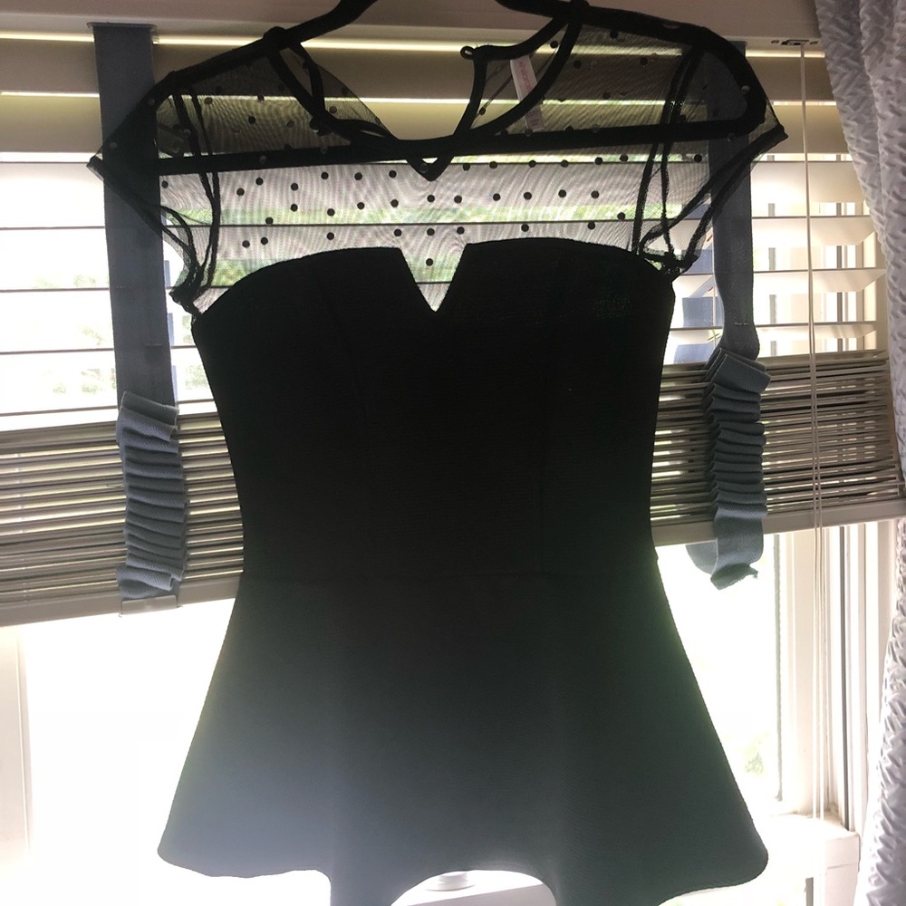 Black peplum top